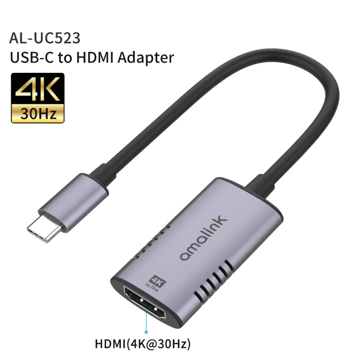 Amalink UC523 tipo-C / USB-C a Adaptador HDMI (Gris)