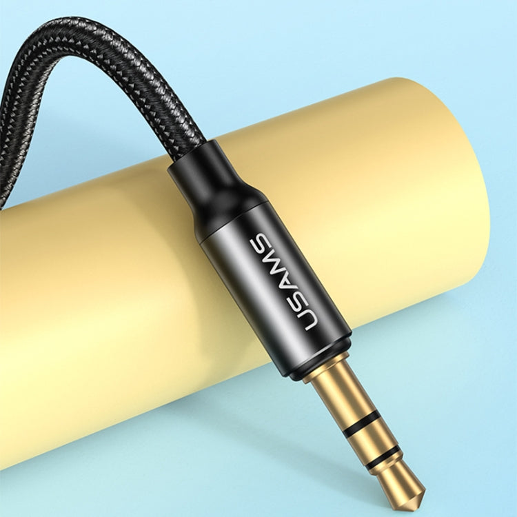 USAMS US-SJ557 Câble audio à angle droit 3,5 mm vers 3,5 mm (noir)