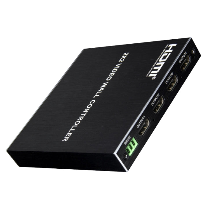 1080p 2 x 2 HDMI + DVI a 4 Puertos HDMI Controlador de pared de video (Negro)