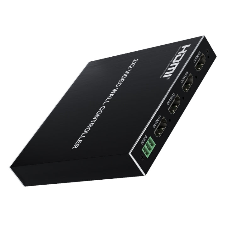 1080p 2 x 2 HDMI + DVI auf 4-Port-HDMI-Videowand-Controller (Schwarz)