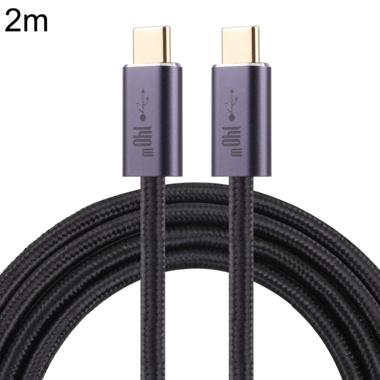 Câble de données tressé 140 W USB 2.0 USB-C/Type-C mâle vers USB-C/Type-C mâle Longueur du câble : 2 m (noir)