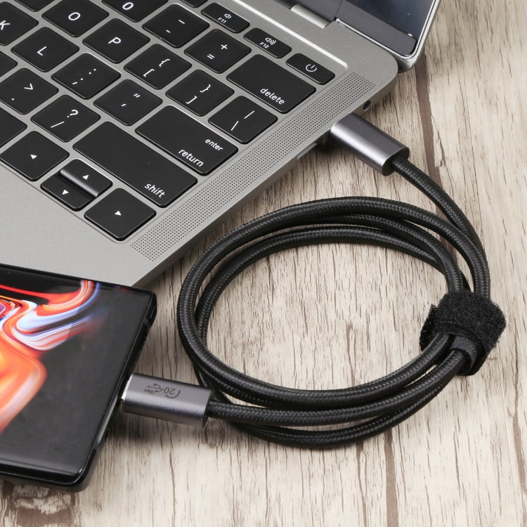 Câble de données tressé 20GBPS USB 3.2 USB-C / TYPE-C mâle vers USB-C / Type C mâle Longueur du câble: 0,5 m (noir)