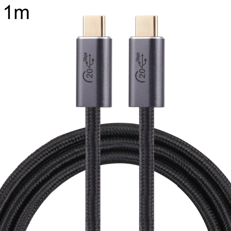 20GBPS USB 3.2 USB-C / Type-C Male to USB-C / Type-C Male Braided Data Cable Cable length: 1M (Black)