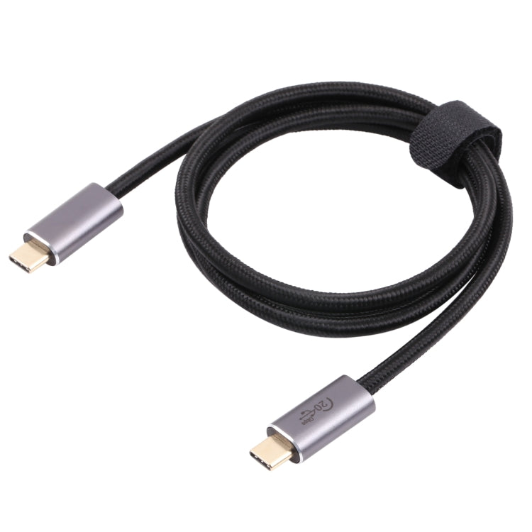 20GBPS USB 3.2 USB-C / Tipo-C Macho a USB-C / Tipo-C Cable de datos trenzados masculinos longitud del Cable: 1M (Negro)