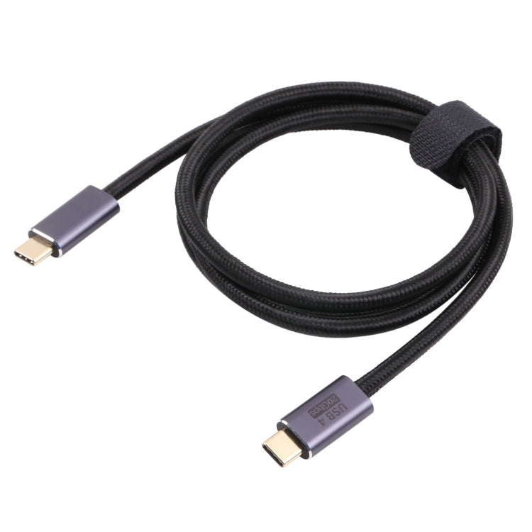 20GBPS USB 4 USB-C / Tipo-C Macho a USB-C / Tipo C Cable de datos trenzados masculinos longitud del Cable: 0.5m (Negro)