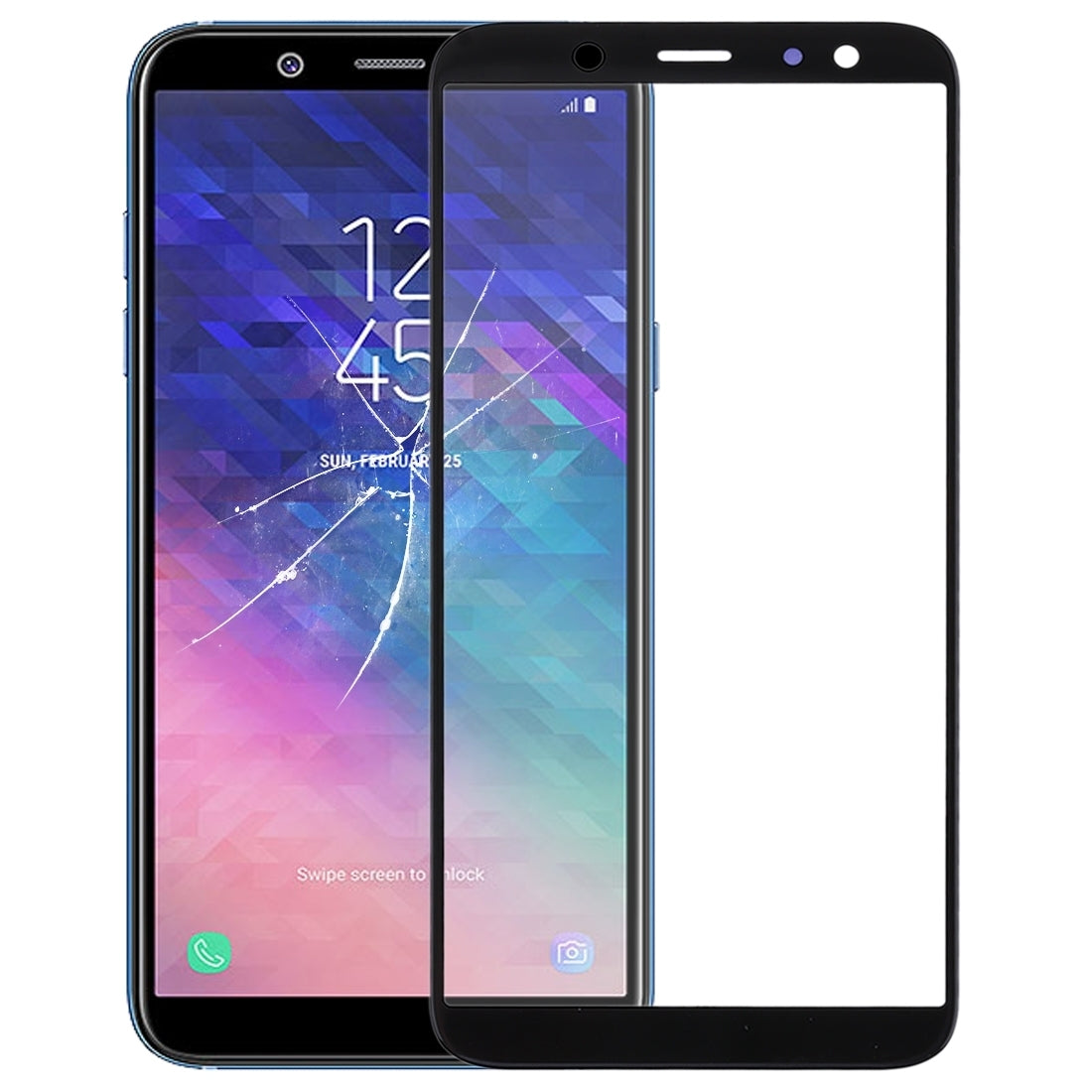 Front Screen Glass + OCA Adhesive Samsung Galaxy A6 (2018) / A600