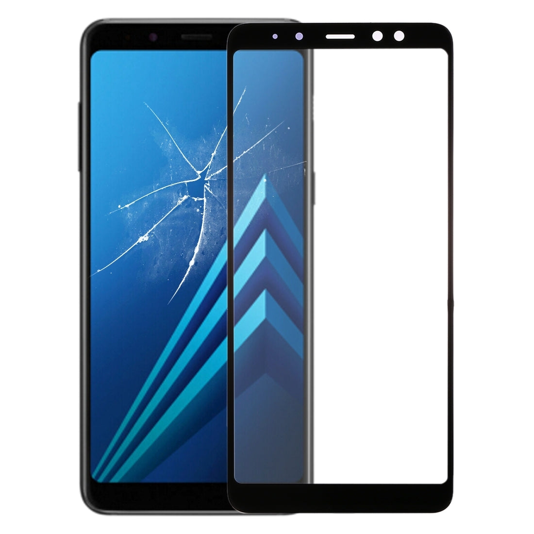 Front Screen Glass + OCA Adhesive Samsung Galaxy A8 2018