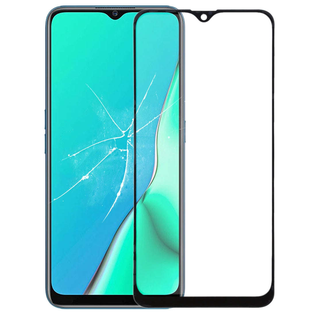Front Screen Glass + OCA Adhesive Oppo A9 / A9X