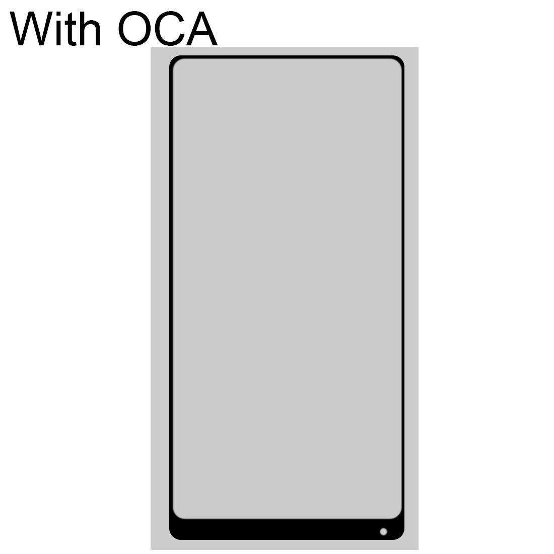 Front Screen Glass + OCA Adhesive Xiaomi MI Mix 2 Black