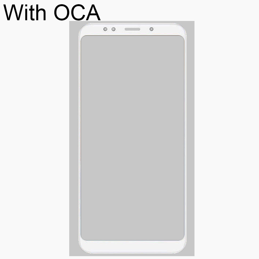 Vitre Ecran Avant + Adhésif OCA Xiaomi Redmi 5 Plus Blanc