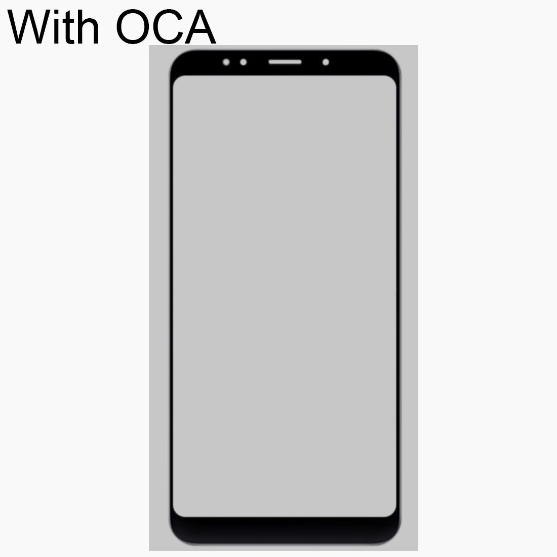 Front Screen Glass + OCA Adhesive Xiaomi Redmi Note 5 Black