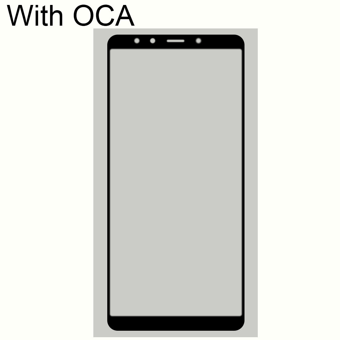 Front Screen Glass + OCA Adhesive Xiaomi MI 6X Black