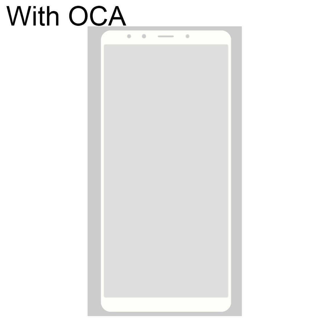 Vitre Ecran Avant + Adhésif OCA Xiaomi MI 6X Blanc