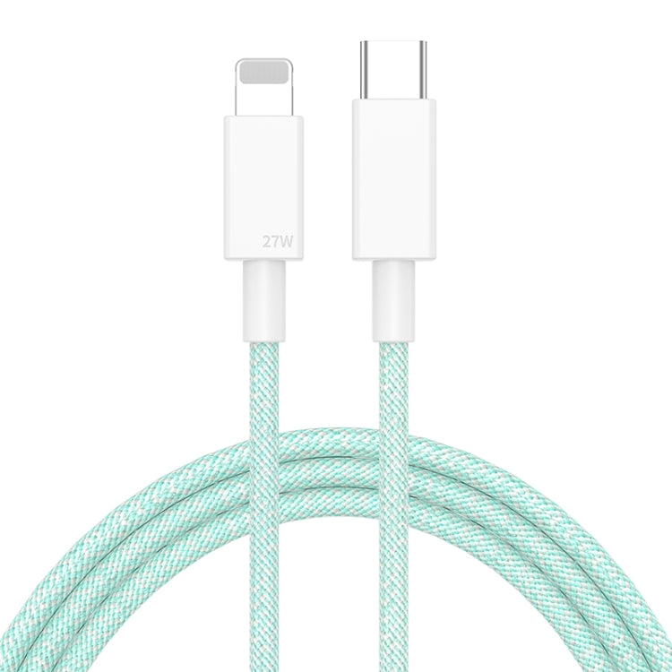 27W PD USB-C / Type-C to 8 PIN Fast Charging Data Cable Cable length: 1m (Green)