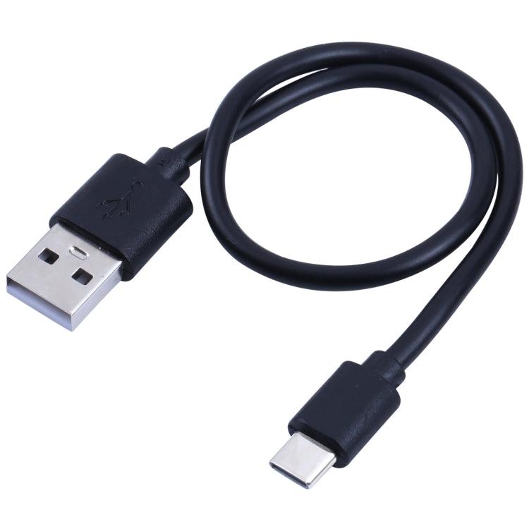 USB a Cable de Carga del núcleo de cobre USB-C / TYPE-C longitud del Cable: 30 cm (Negro)