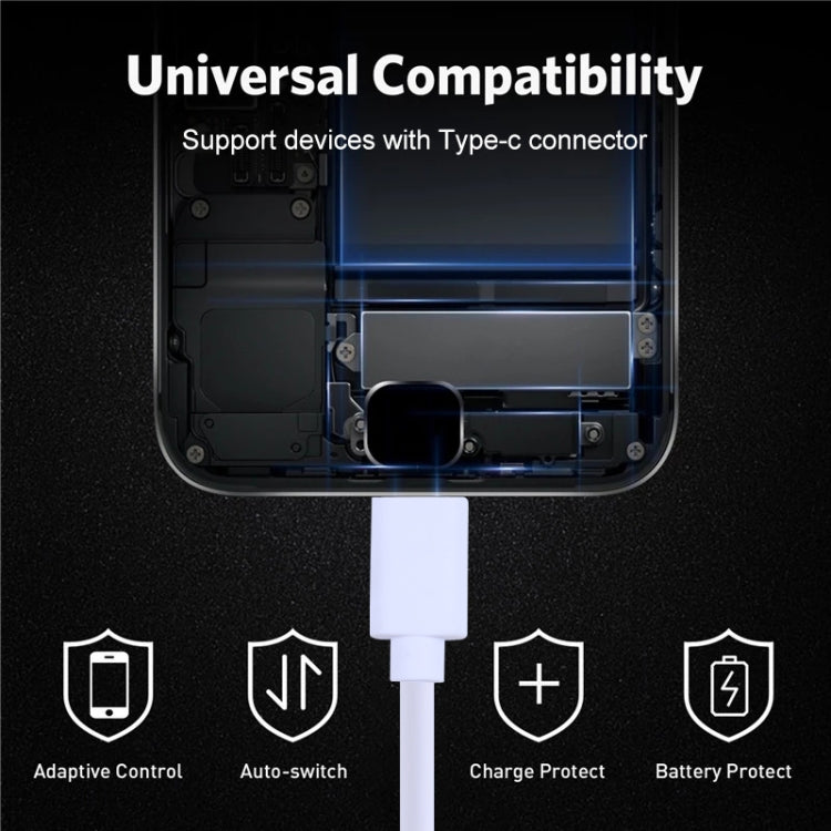 USB to USB-C / TYPE-C Copper Core Charging Cable Cable length: 30cm (Black)