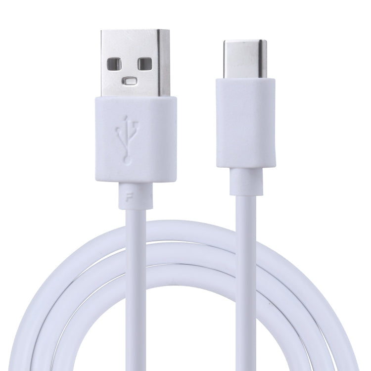 USB a Cable de Carga del núcleo de cobre USB-C / TYPE-C longitud del Cable: 1m (Blanco)