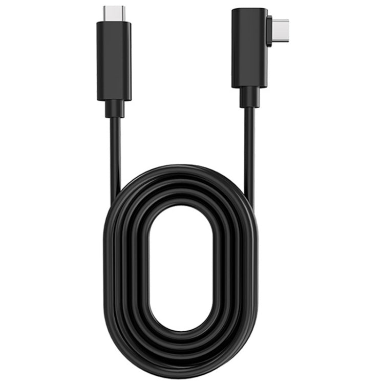 USB 3.2 GEN1 TYPE-C a USB 3.2 GEN1 Tipo C Codo VR Link Cable para Oculus Quest 1 / 2 Longitud del Cable: 5m (Negro)