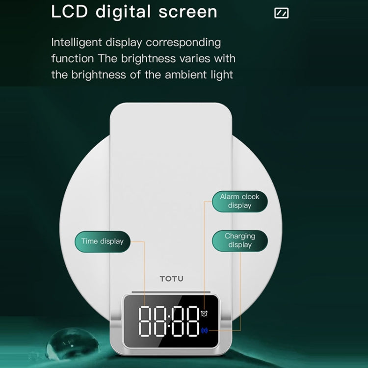 Totudesign S7 Omnipotent Series 3 en 1 Alineación automática Luz de noche Luz de alarma Carga Inalámbrica (Blanco)