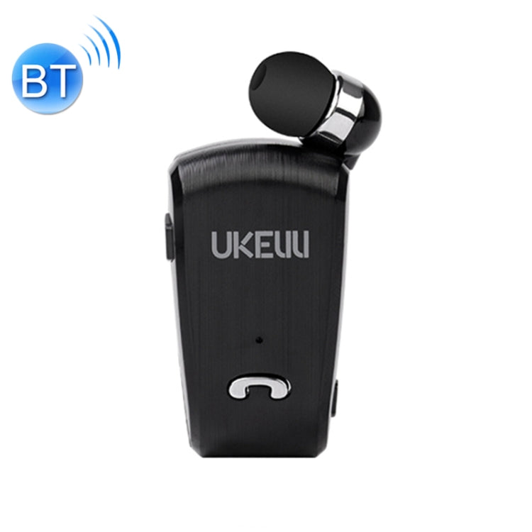 Ukelili UK-890 DSP Reducción de ruido Lavalier Tire Pull Cable Bluetooth Auricular sin vibración (Negro)