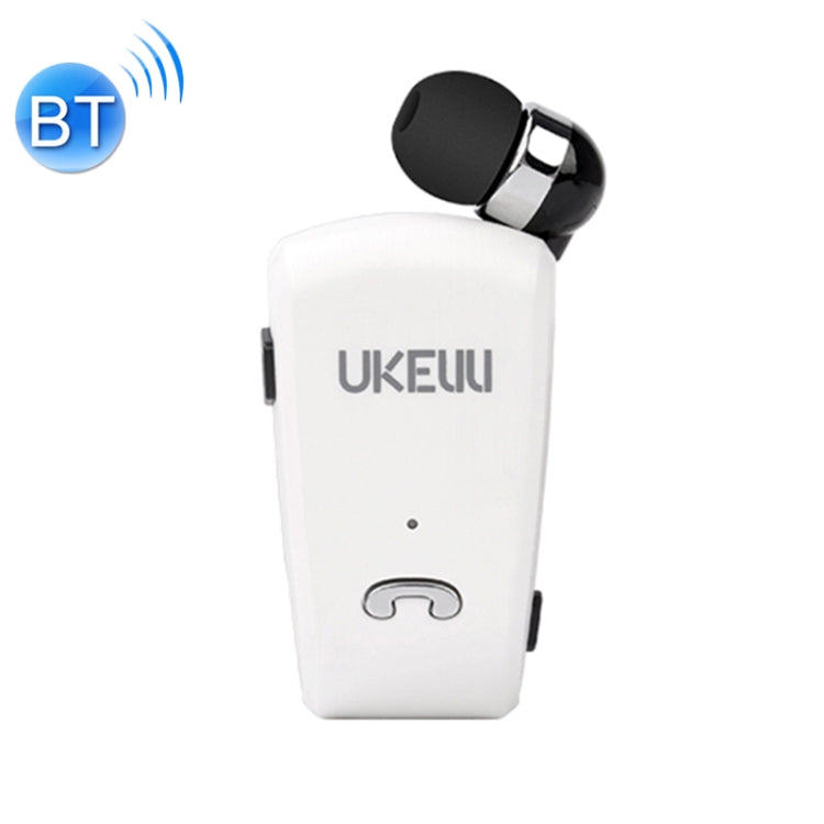 UKELILI UK-890 DSP Reducción de ruido Lavalier Pull Cable Aurel Bluetooth sin vibración (Blanco)