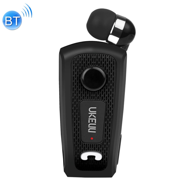 Ukelili UK-E20 DSP Reducción de ruido Lavalier Tire Pull Cable Bluetooth Auricular con vibración (Negro)