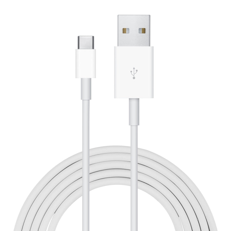 2A USB a USB-C / Type-C Cable de Datos longitud del Cable: 1m (Blanco)