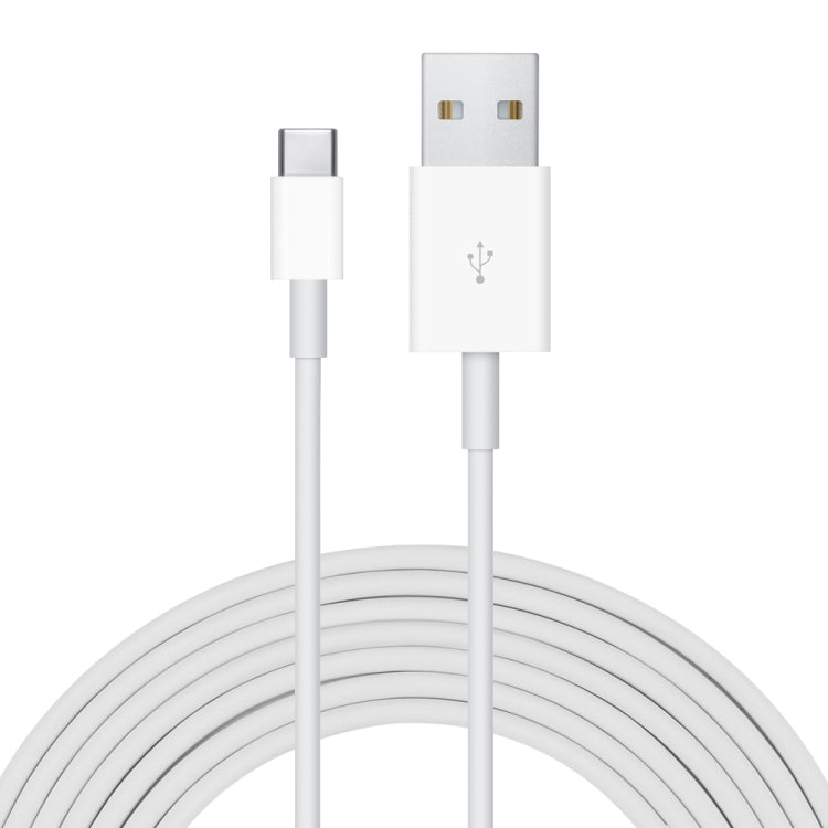 Câble de données USB vers USB-C / Type-C 2A Longueur du câble : 2 m (Blanc)