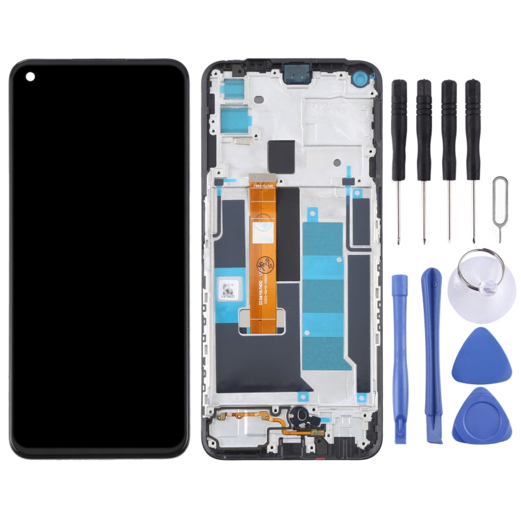 LCD Screen and Digitizer Full Assembly with Frame for Oppo Realme 7 5G