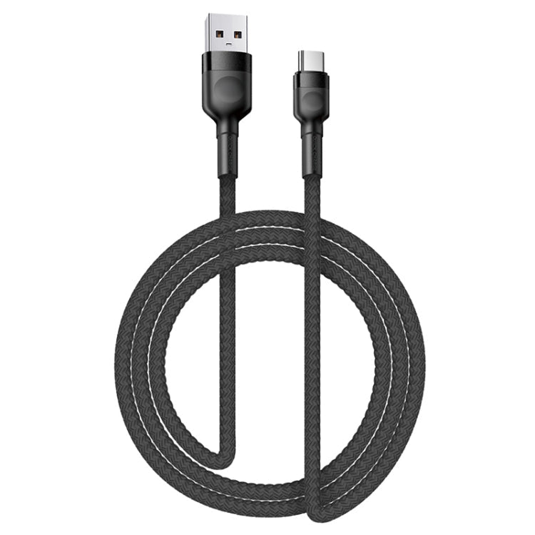 USB-C / Type-C 5A Beauty Tattoo USB Charging Cable Cable length: 1m (Black)