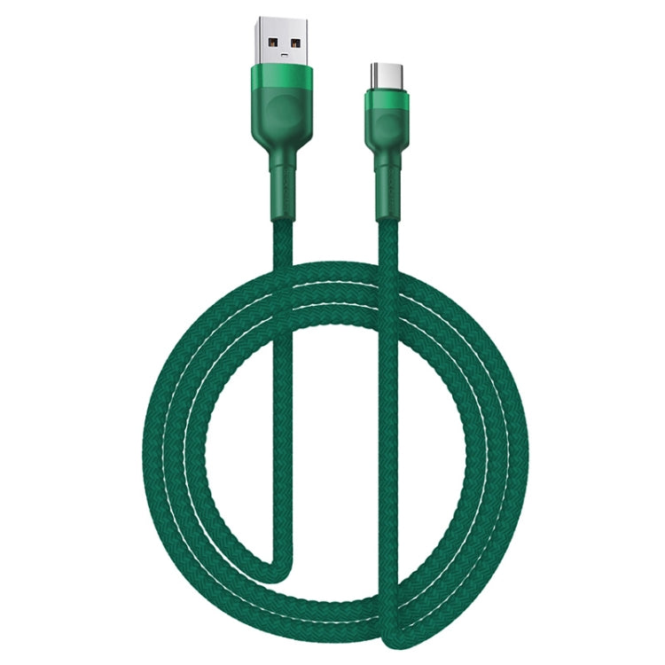 USB-C / Tipo-C 5A Tatuaje de belleza Cable de Carga USB longitud del Cable: 1m (verde)