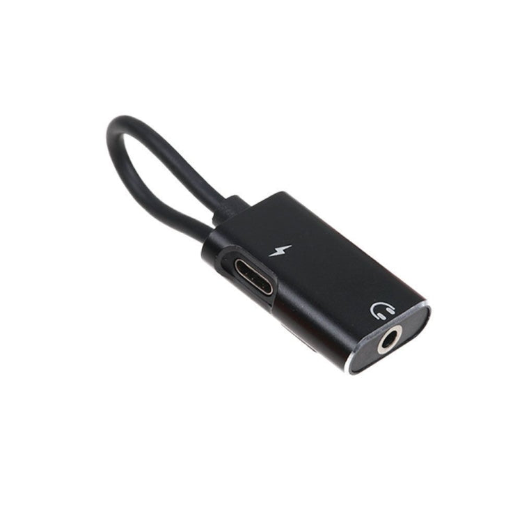 2 in 1 USB-C / Type-C to USB-C / Type-C 3.5mm Audio Adapter Cable (Black)