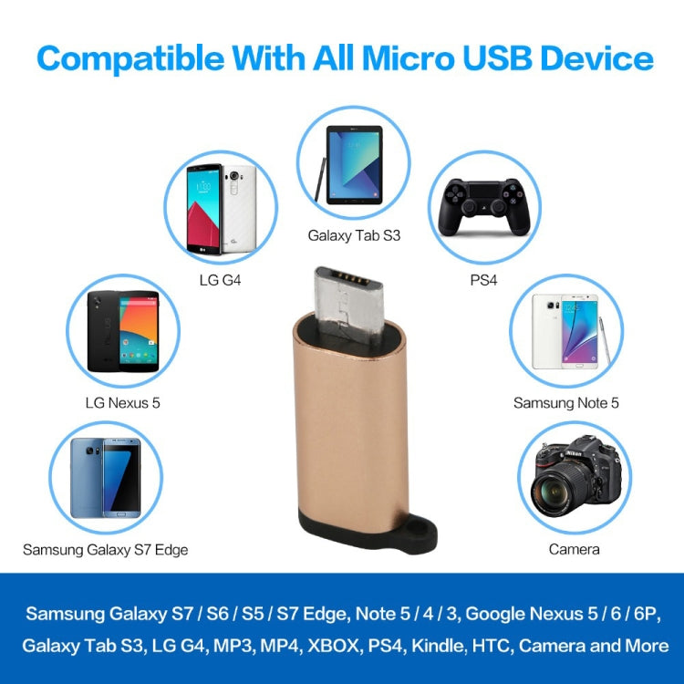 5 PCS USB-C / Type-C Hembra a Micro USB Macho Adaptador Entrega aleatoria