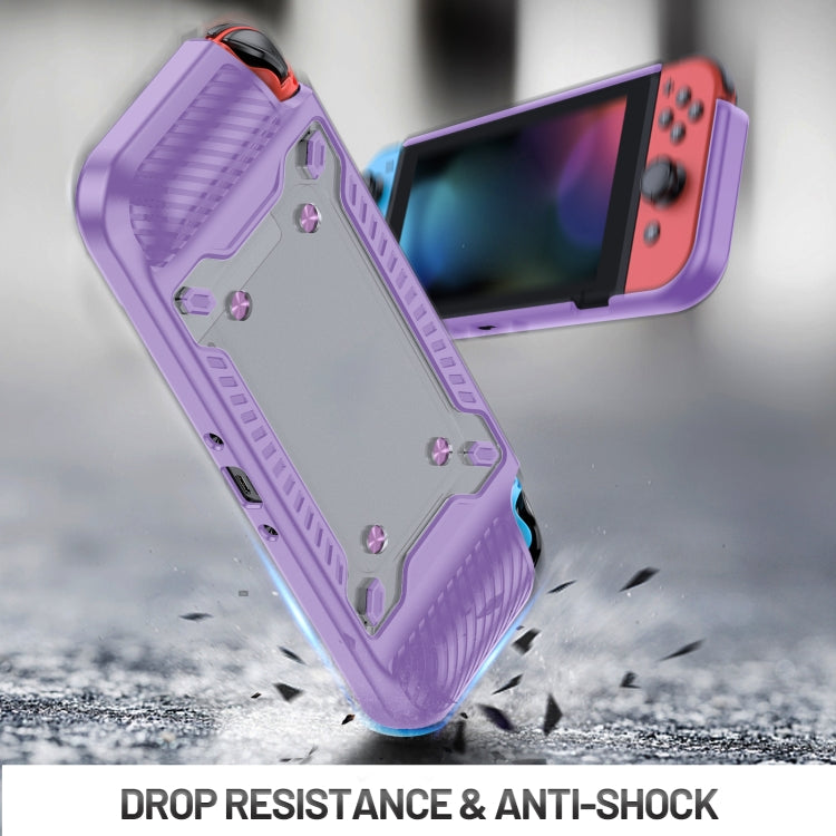 Gaming Handle GamePad TPU+PC ProPTIVE CASE For Switch Oled (LILAC)