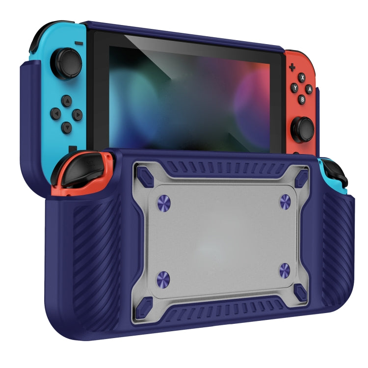 Mango de juego GamePad TPU+PC Case de Protección Para Switch Oled (Azul)