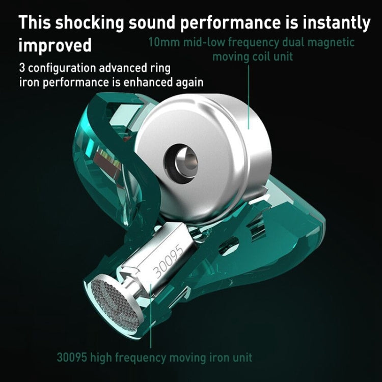 KZ-ZST X 1.25m Ring Iron Hybrid Driver In-Ear Noise Cancelling Auricular Estilo: Sin Micrófono (Colorido)