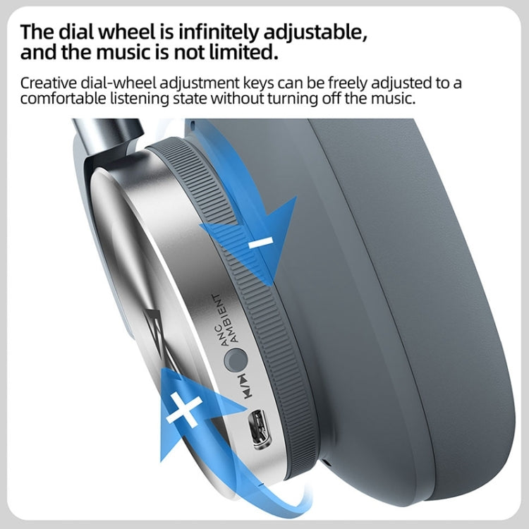 KZ-T10 Auriculares Bluetooth Inalámbricos con cancelación activa de ruido de Doble alimentación (Gris Plateado)