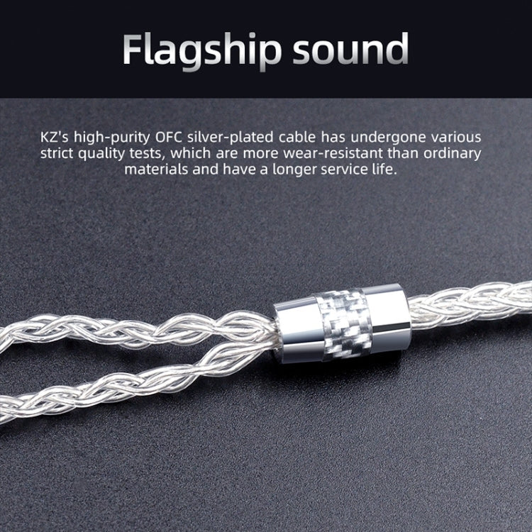 Câble de mise à niveau pour casque plaqué argent haute pureté KZ OFC 152 broches avec prise standard 0,75 mm Longueur : 1,2 m pour ZS10PRO (section C)