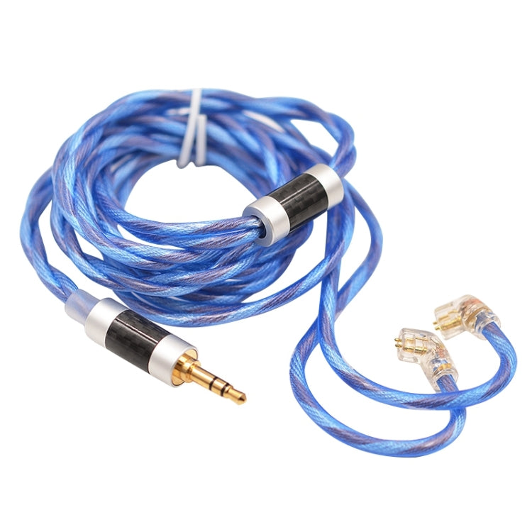 KZ 90-10 Interface 2 broches 498 Core Câble de mise à niveau pour casque DIY Longueur : 1,2 m (Bleu)