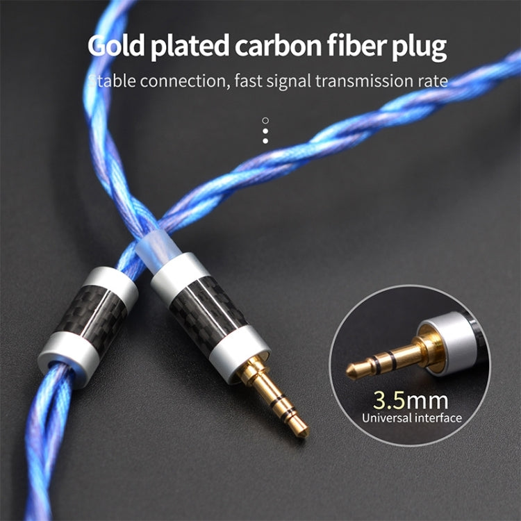 KZ 90-10 2 Pin Interface 498 Core DIY Headphone Upgrade Cable Length: 1.2m (Blue)
