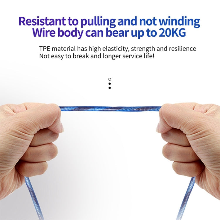 KZ 90-10 Interfaz de 2 Pines Cable de actualización de Auriculares DIY de 498 núcleos longitud: 1.2 m (Azul)