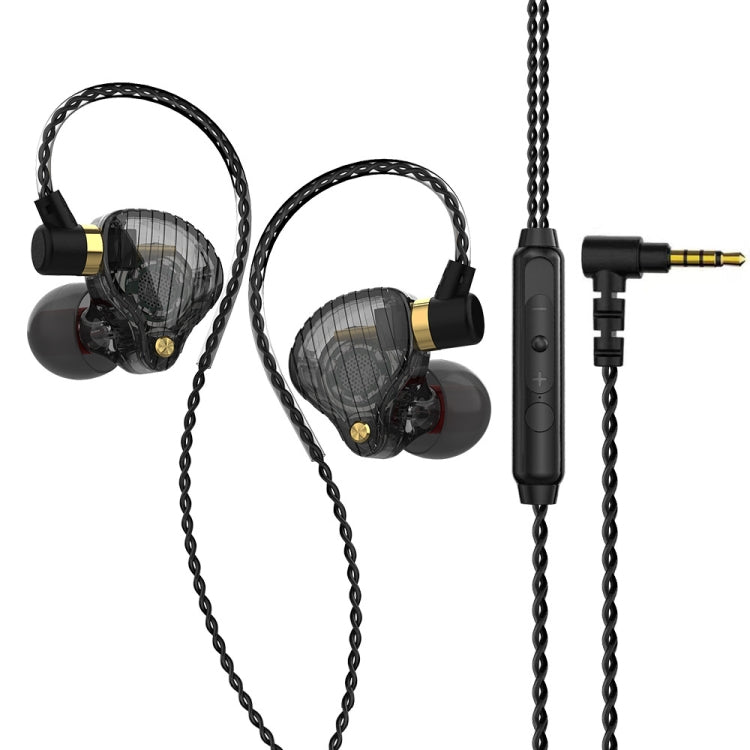 QKZ SK3 3.5mm Sports In-ear con Cable HIFI Bass Stereo Sound Auricular con Micrófono (Negro)