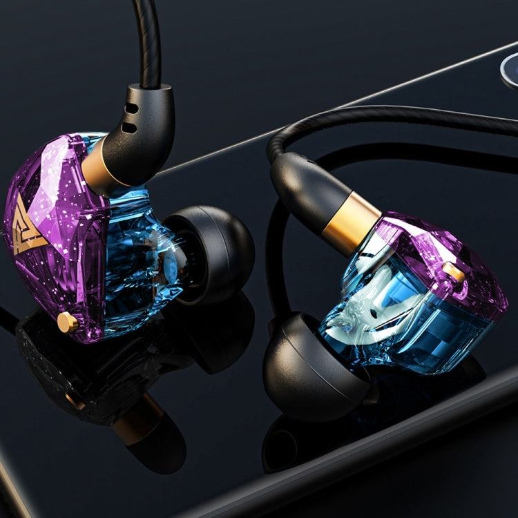 QKZ SK8 3.5mm Sports In-ear Dynamic HIFI Monitor Earphone with Microphone (Colorful)