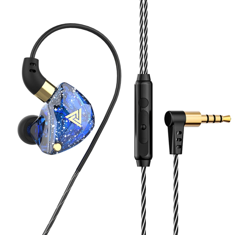 QKZ SK8 3.5mm Sports In-ear Dynamic HIFI Monitor Earphone with Microphone (Blue)
