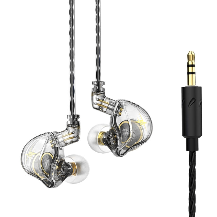 QKZ ZXT Sports Prise de contrôle filaire intra-auriculaire HIFI Moniteur de scène stéréo Style d'écouteur: Version standard (Transparent)