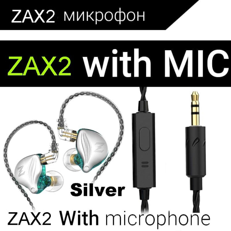 QKZ ZAX2 Subwoofer en la Oreja con Cable Running Sports HIFI Auricular con Micrófono (verde deslumbrante)
