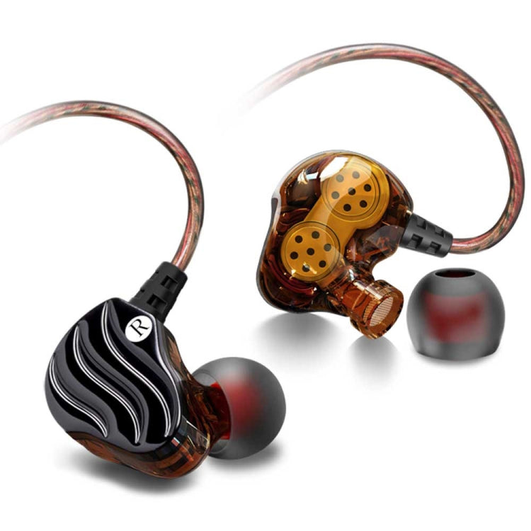 QKZ S200 In-ear Dual Dynamic HIFI Subwoofer Running Earphone (Black)