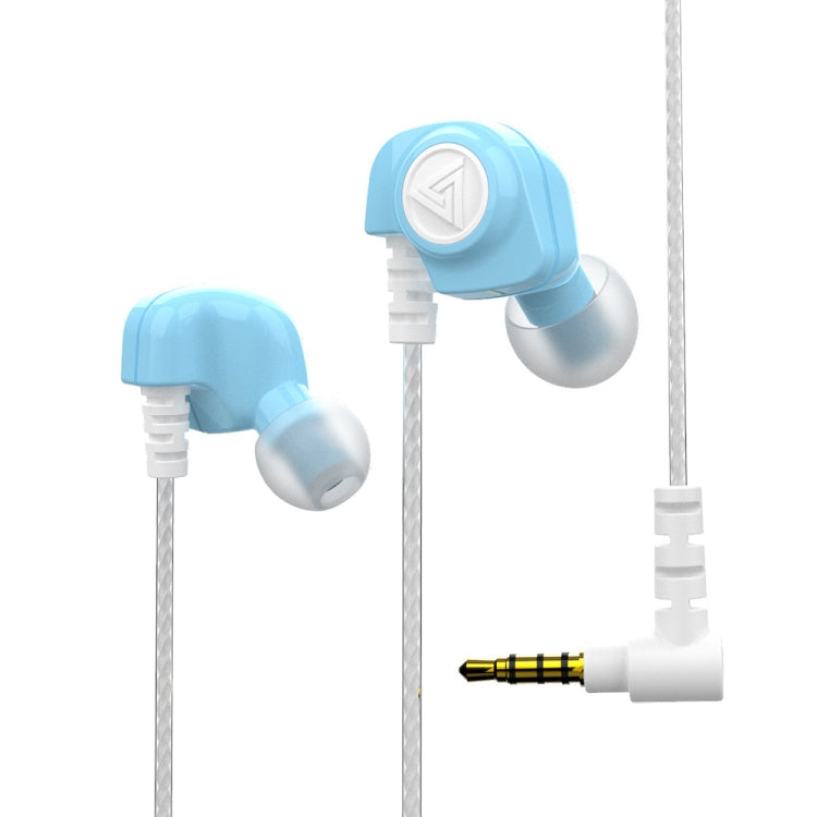 QKZ SK5 In-ear Subwoofer Wired Controlled Music Earphone with Microphone (Blue)