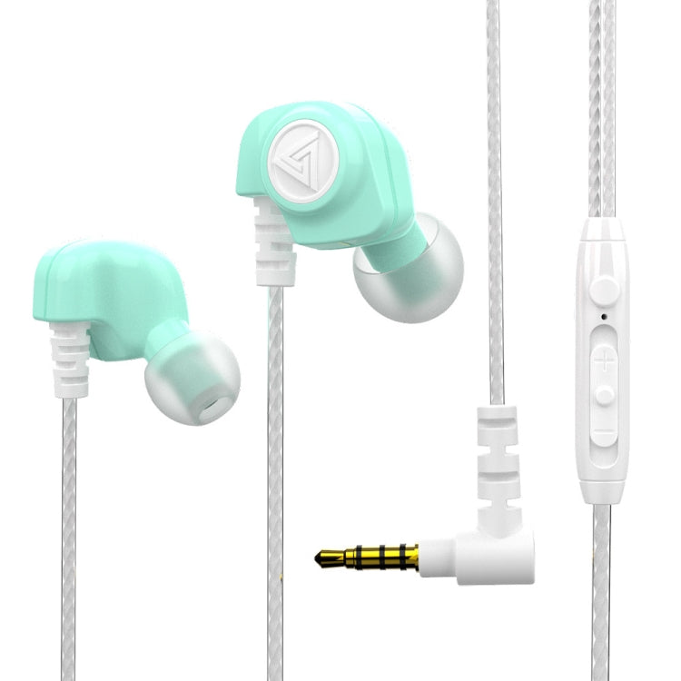 QKZ SK5 In-ear Subwoofer Wire-Controlled Music Earphone with Mic (Green)