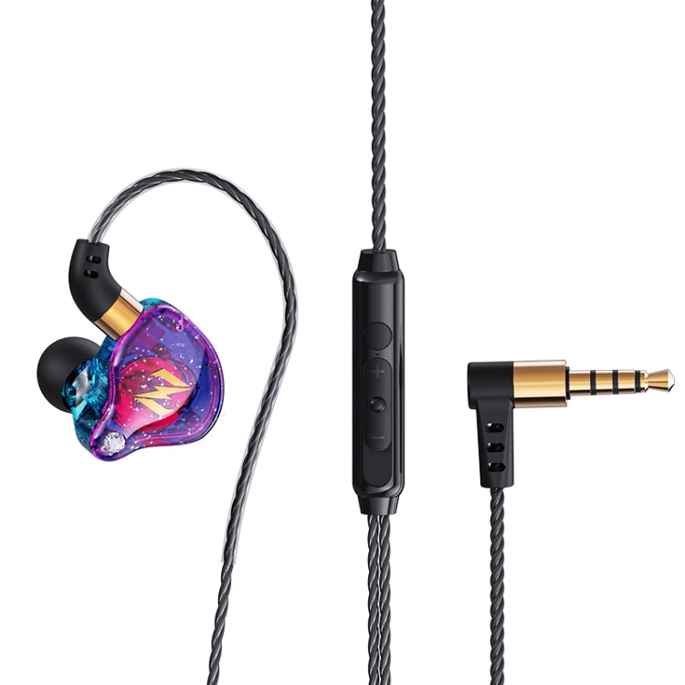 QKZ ZEN Subwoofer In Ear Wired Controlled Music Running Sports Headphones with Mic (Colorful)